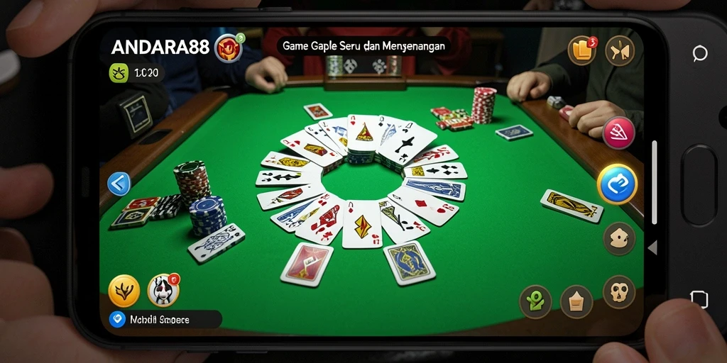 Screenshot gameplay Gaple yang menegangkan di ANDARA88.