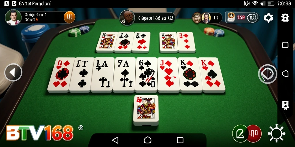 Screenshot gameplay BTV168 yang menampilkan aksi seru permainan domino.