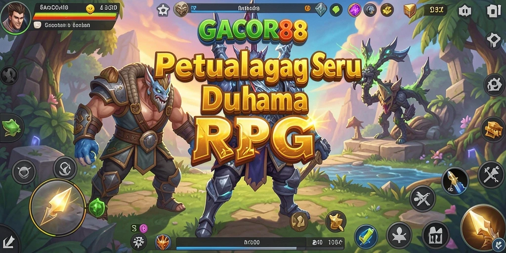 Screenshot GACOR88 menampilkan aksi seru dalam pertempuran RPG.