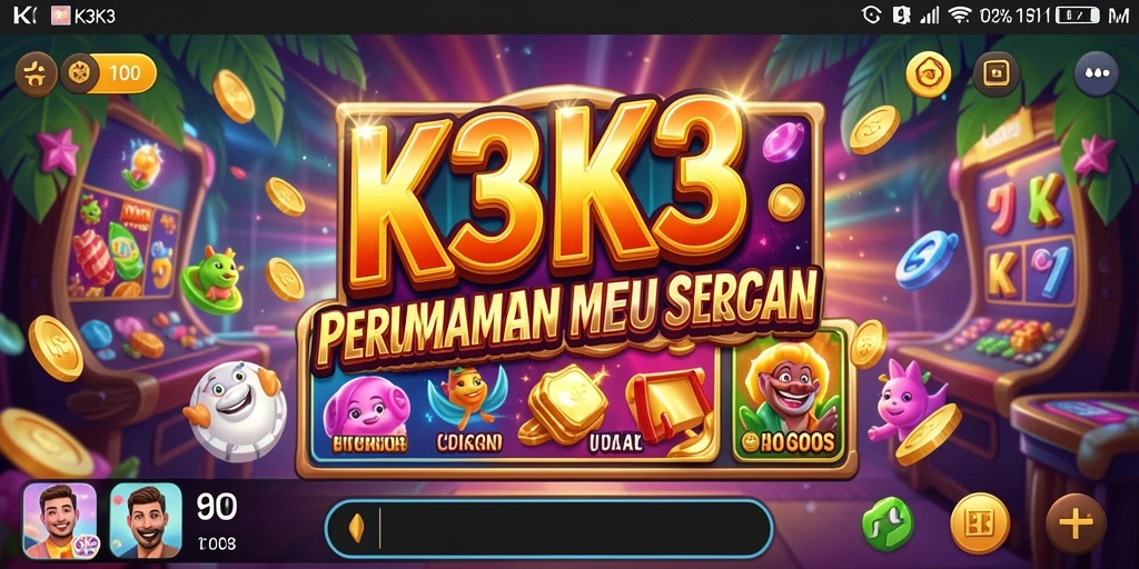 Tampilan gameplay K3K3 yang menarik dan penuh warna.