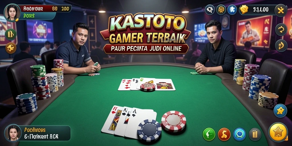 Tampilan gameplay Poker yang menegangkan dan seru di KASTOTO.
