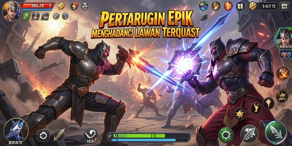 Screenshot MENYALA78 menampilkan aksi pertarungan yang mendebarkan.