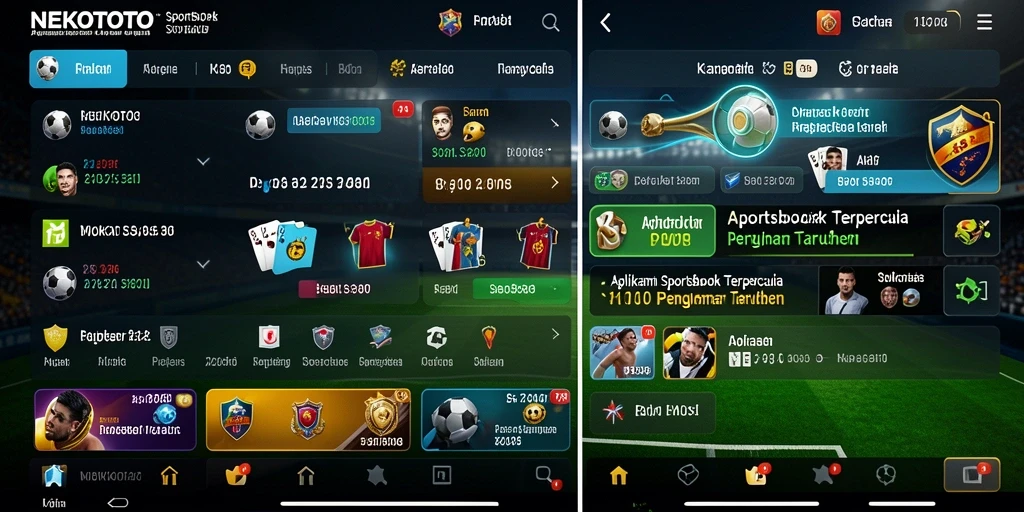Tampilan screenshot NEKOTOTO yang menampilkan berbagai opsi taruhan olahraga.