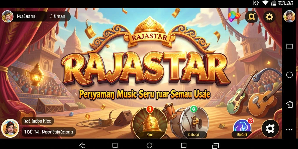 Screenshot gameplay RAJASTAR menampilkan pengalaman musik interaktif yang menyenangkan.