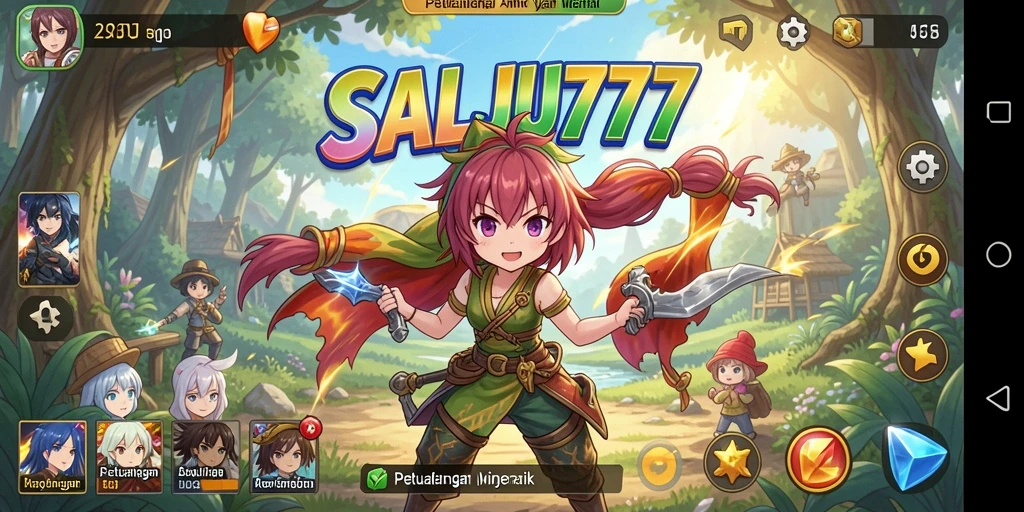 Gameplay SALJU777 menampilkan aksi seru dalam dunia anime yang menawan.