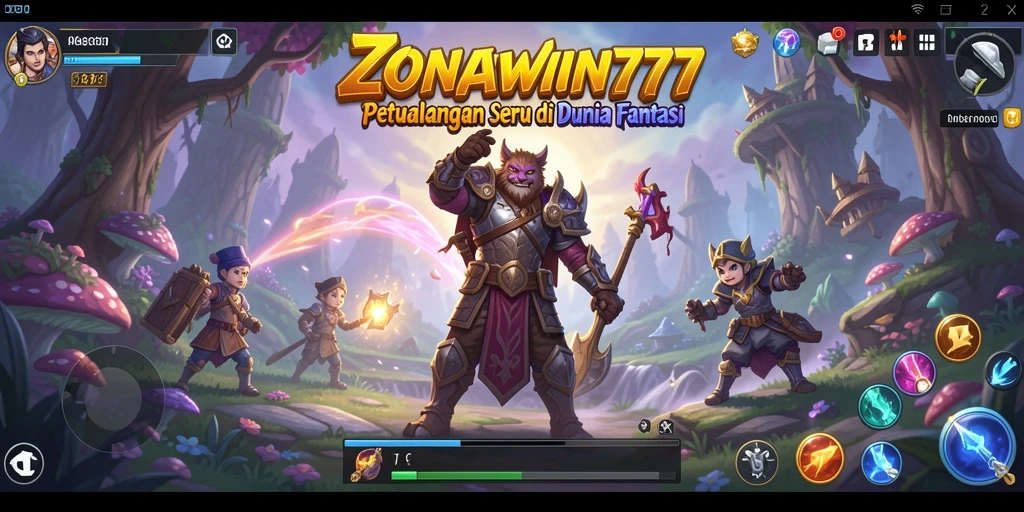 Tampilan gameplay seru ZONAWIN777 yang menampilkan aksi petualangan.